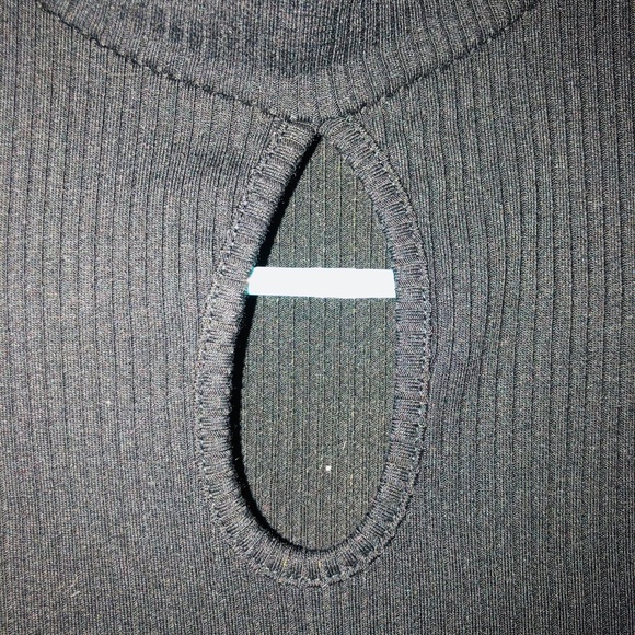 Black Ribbed Dress - Picture 4 of 5